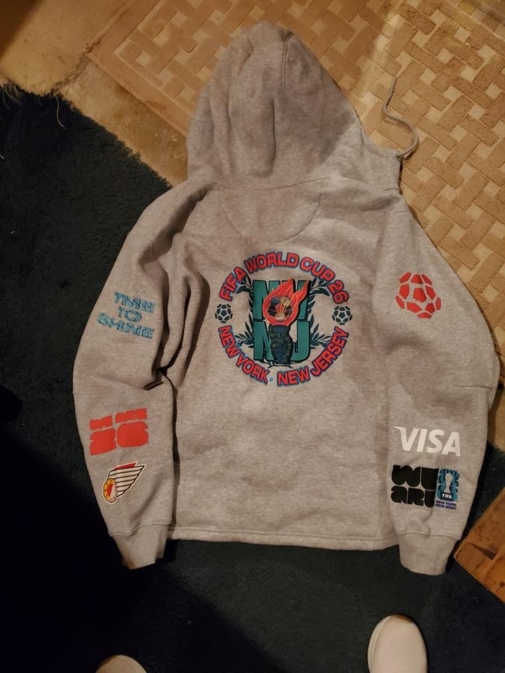Jeff Hanilton Men's Gray Zip-Up Hoodie with FIFA World Cup 26 Graphics